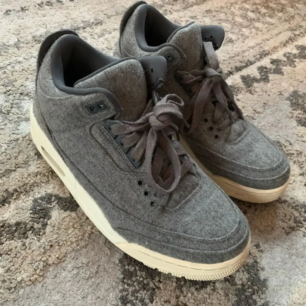 Jordan 3 Retro Wool Dark Gray Sail 9